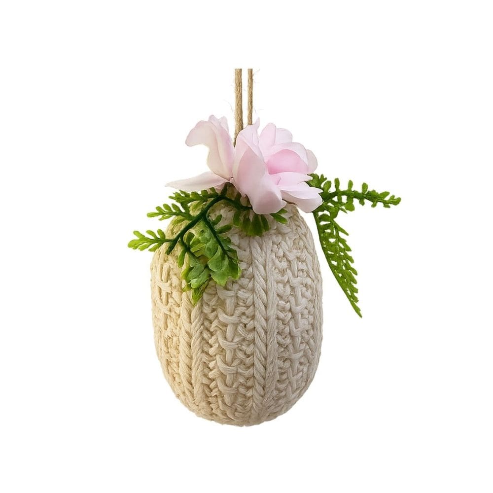 Ovo De Pascoa Decorativo Bege C/1Unid  10x7cm 1099188