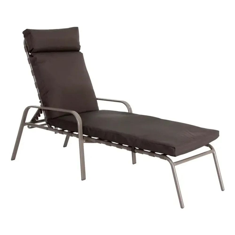 Espreguicadeira Com Colchao Marrom Jus Home Collection