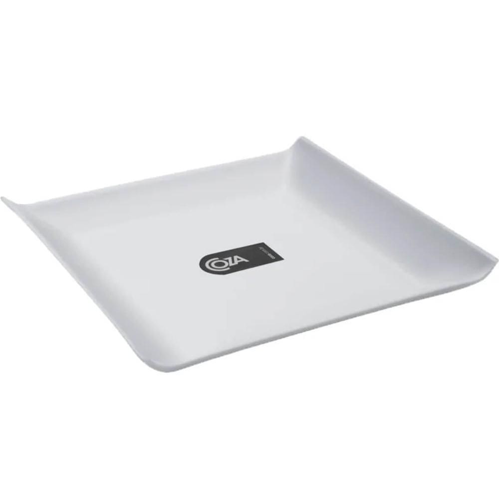 Prato Quadrado 16cm Branco Coza Cosy Servir Frios Petiscos Sanduiche Casual Pequeno