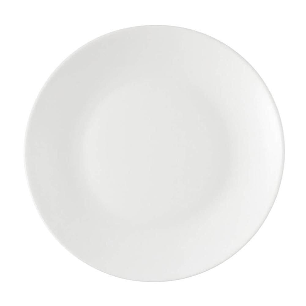 Kit 24 Pratos Rasos 18cm Brancos Plásticos Coza Duro para Refeição Resistente