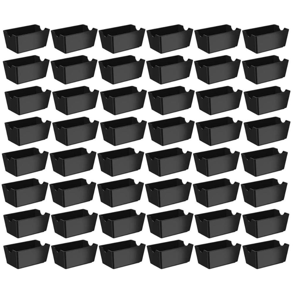 Kit 48 Porta Sachês Pretos Molhos Chá Açúcar Sal Lanchonete Padaria Restaurante Uno Coza