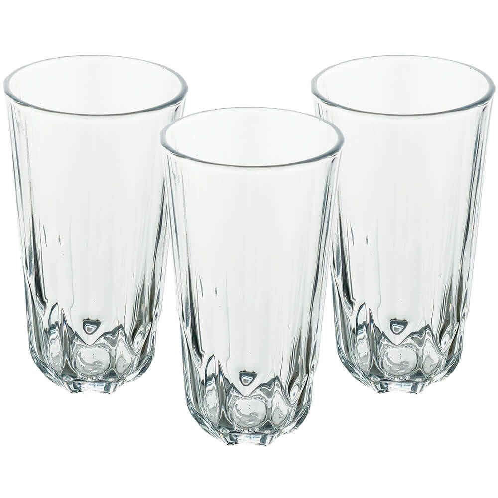 Jogo de Copos de Vidro Alto 280ml 3 Peças - Seu Lar