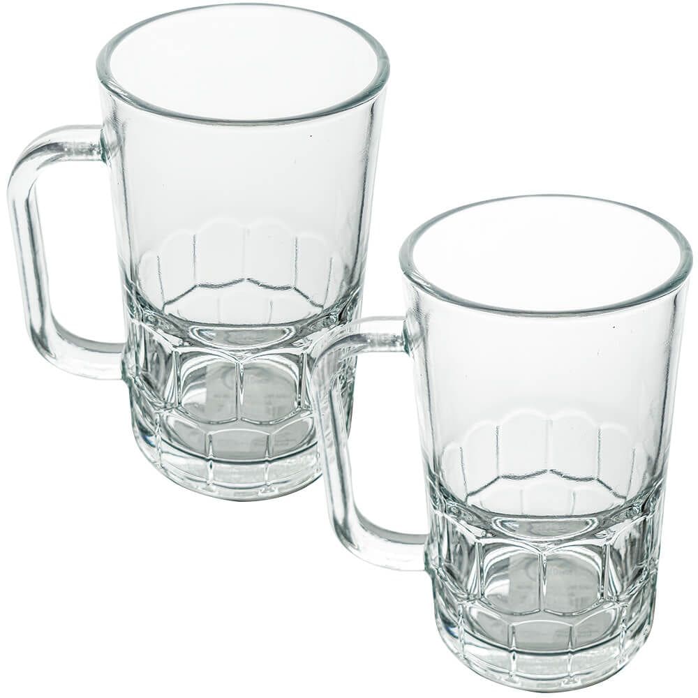 Jogo de Canecas de Chopp de Vidro 320ml 2 Peças  - Seu Lar
