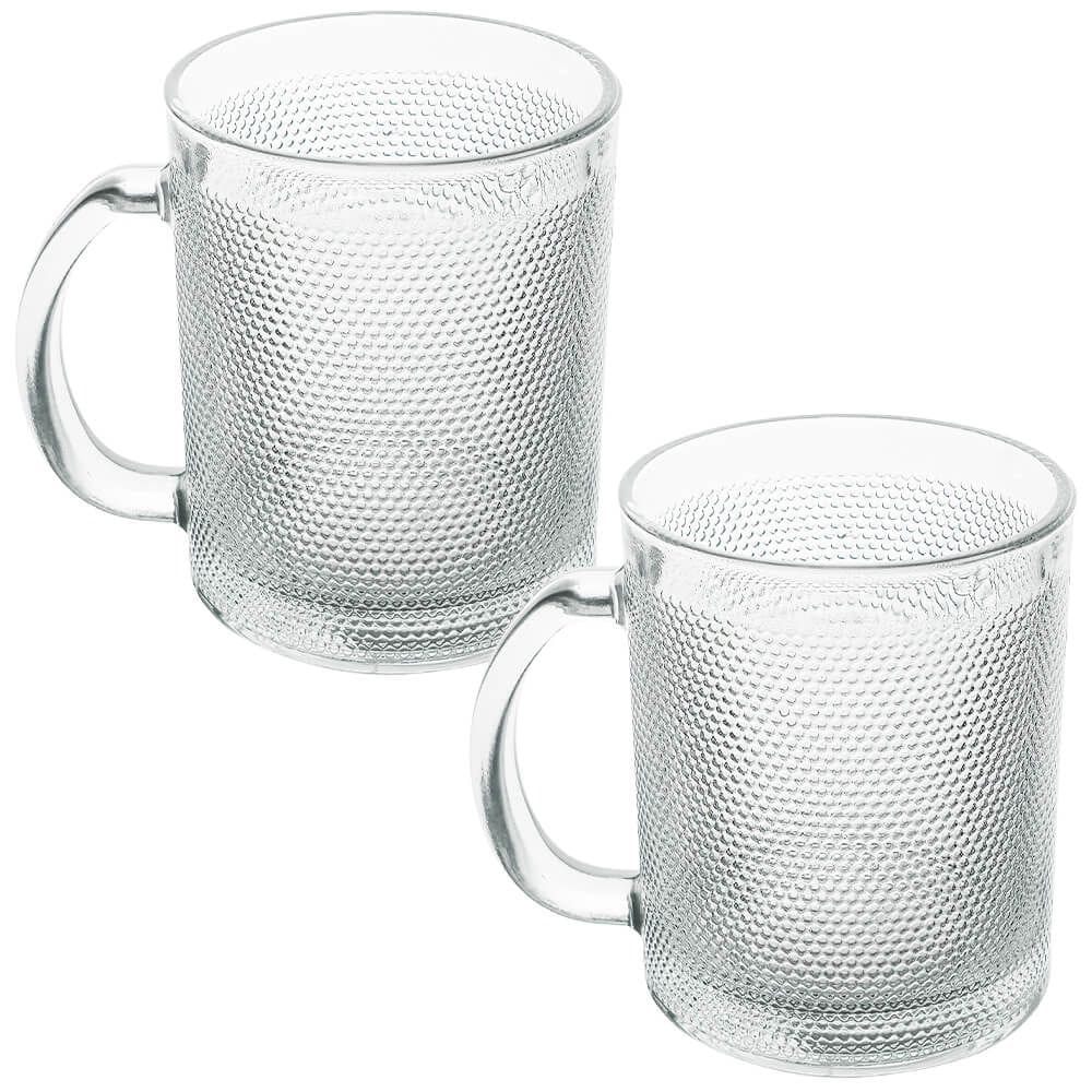 Jogo de Canecas de Café de Vidro Bico de Jaca 280ml 2 Peças Seu Lar