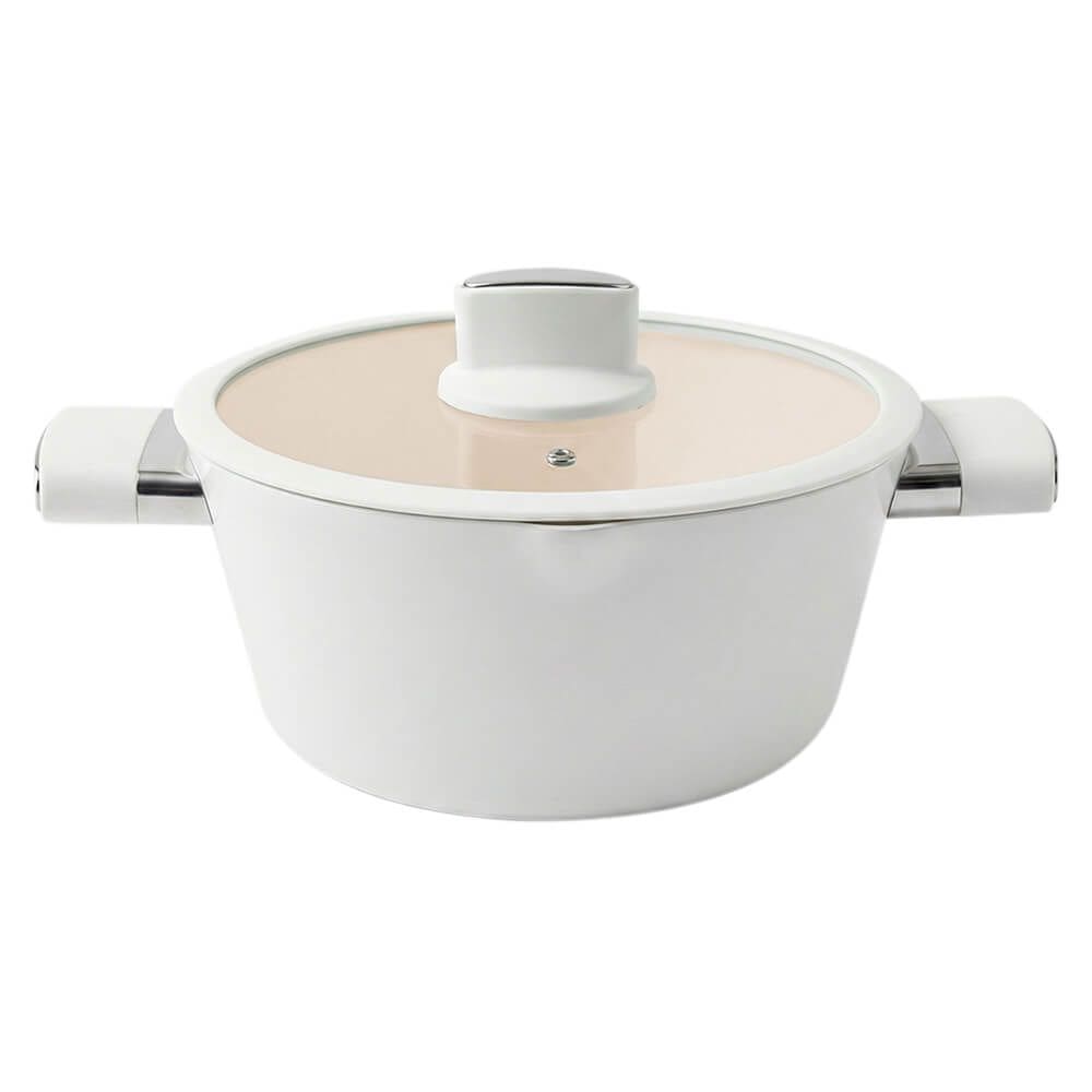 Caçarola de Indução Antiaderente Cerâmica Chicago Branca 20cm 1 peça - Casambiente AL249/Avulso