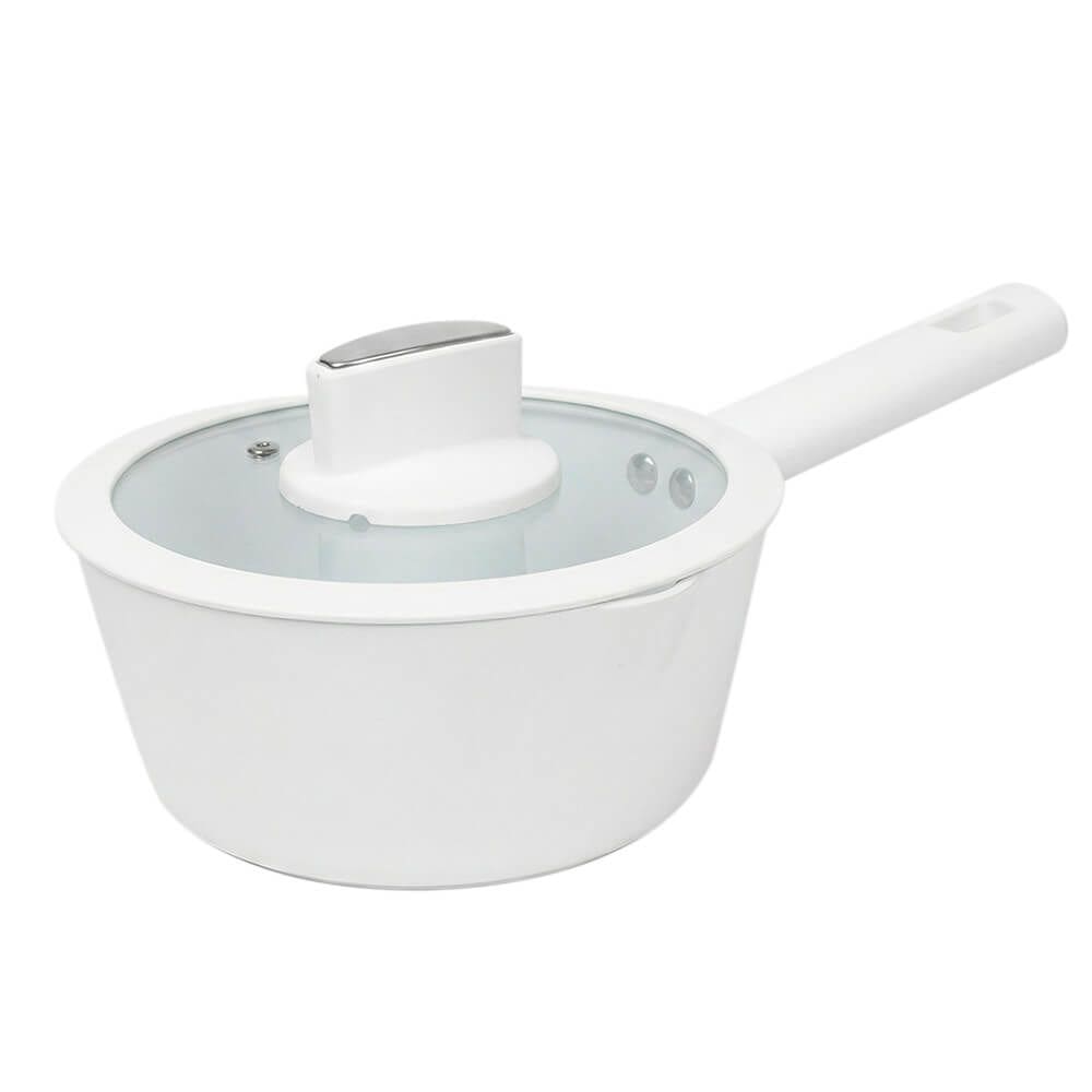 Panela de Indução Antiaderente Cerâmica Chicago Branca 18cm 1 peça - Casambiente AL249/Avulso