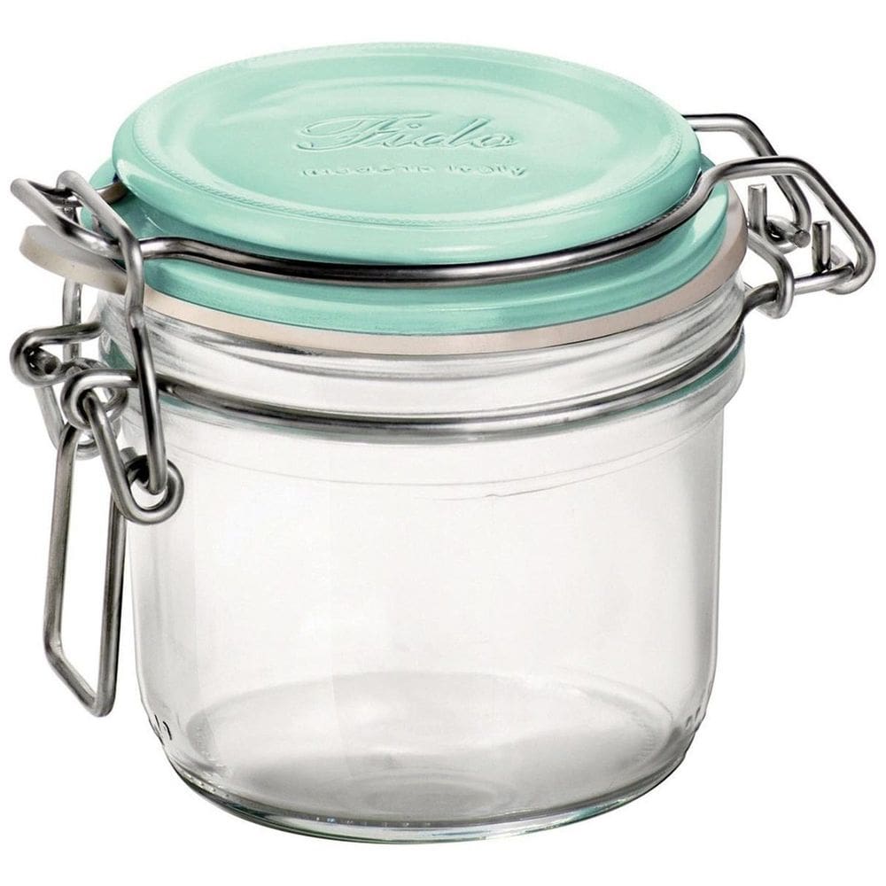 BORMIOLI ROCCO FIDO POTE HERMÉTICO 8x8x8cm 200ml VIDRO TRANSP TAMPA VERDE