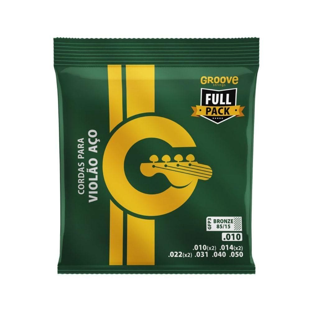 Encordoamento Para Violão Aço Gfp3 Bronze 010 Groove
