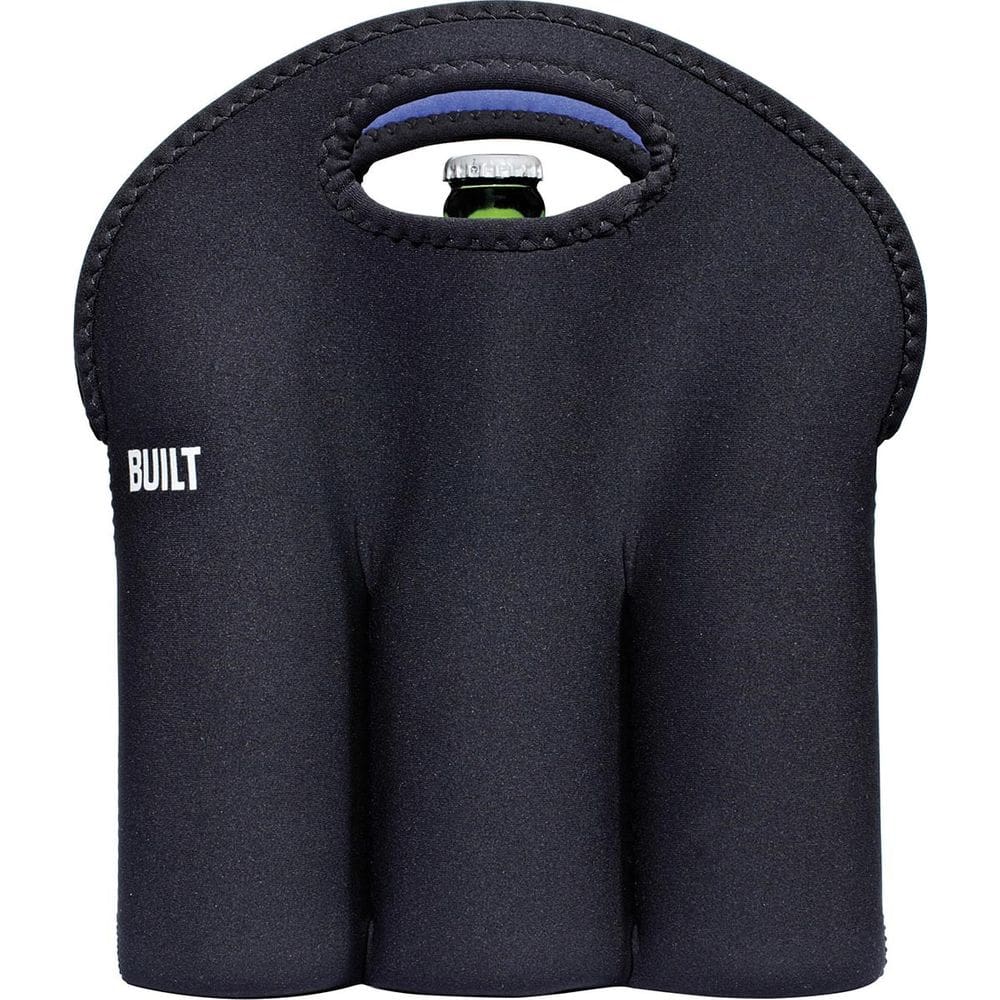 PORTA GARRAFA BUILT TOTE 6 GARRAFAS NEOPRENE 29x27x2cm PRETO