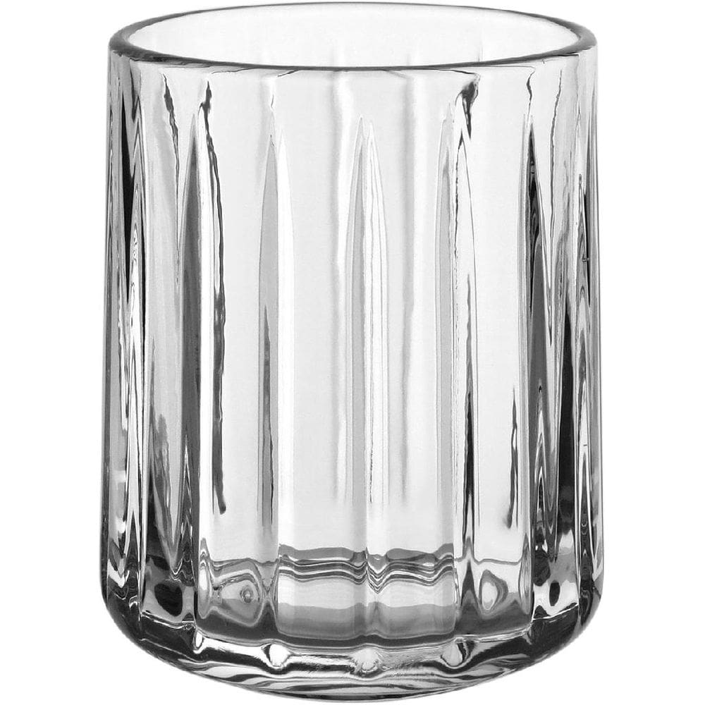 KIT 6 COPOS ÁGUA SUCO BAIXO HOME&CO LAPIDADO VIDRO 300ml 10x8x8cm TRANSPARENTE