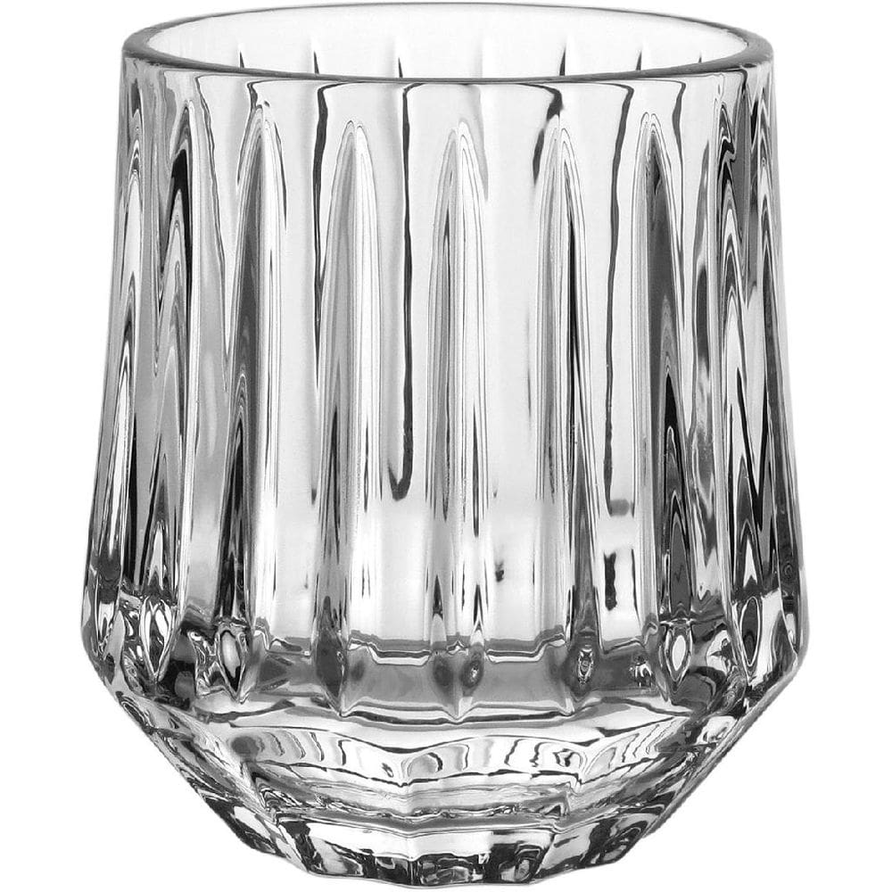 KIT 6 COPOS ÁGUA SUCO BAIXO HOME&CO LAPIDADO VIDRO 340ml 10x9x9cm TRANSPARENTE