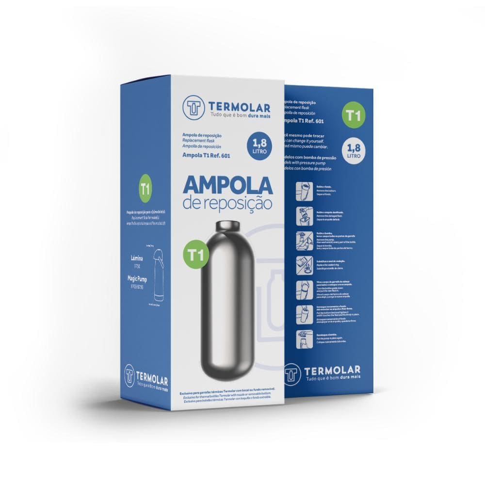 Ampola de Vidro para Garrafas Térmicas de 1,8L Termolar Lumina