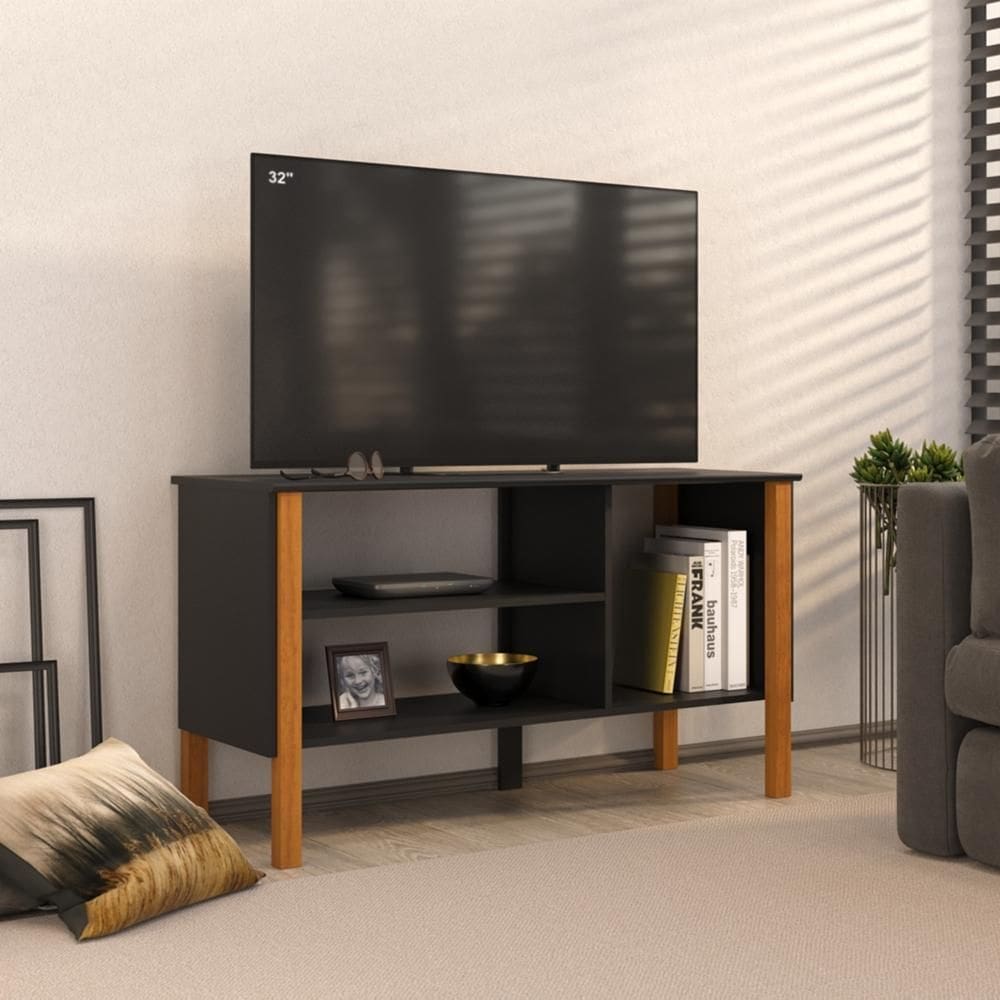 Rack para TV até 40 Polegadas Com Prateleiras e Nichos Alice 90cm  - Vianossa