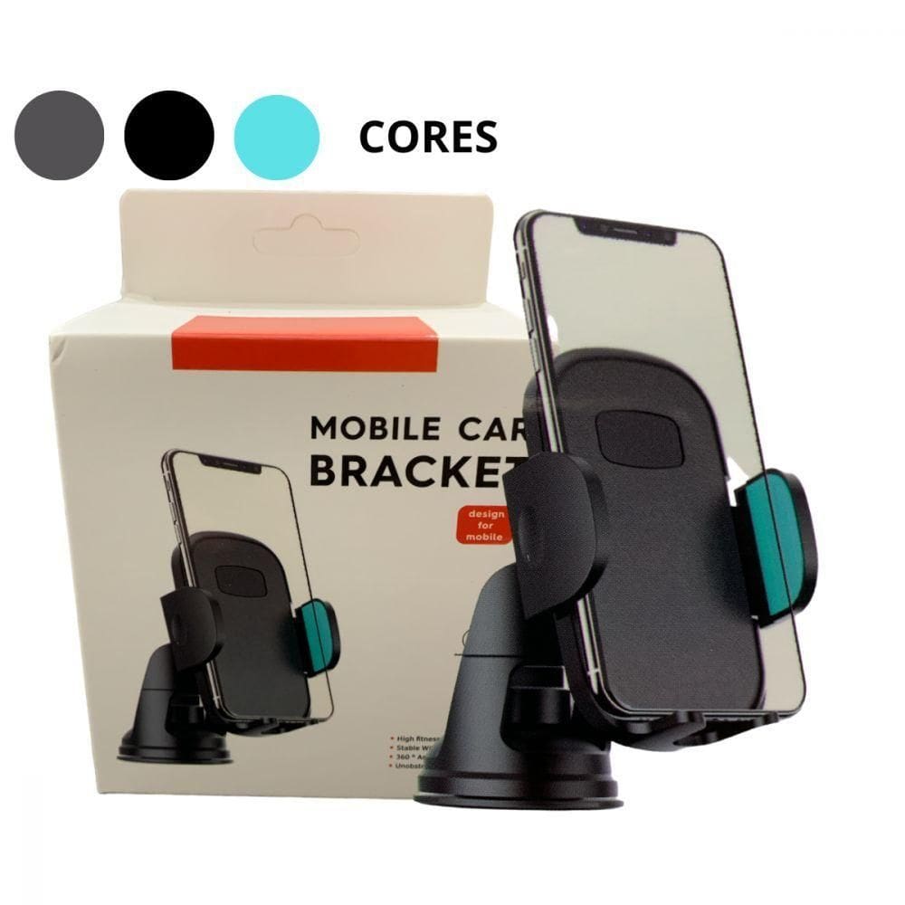 Suporte Veicular Universal Para Celular Com Trava E Ventosa