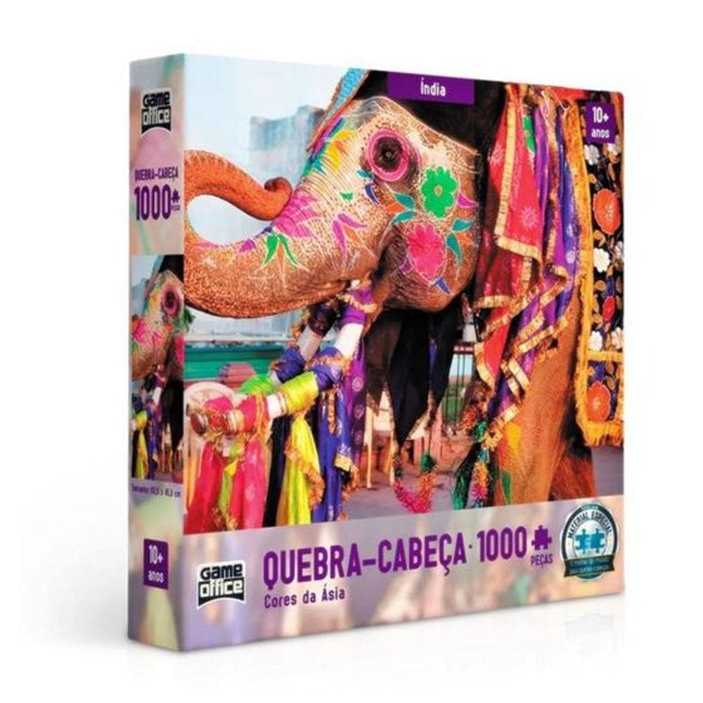 Quebra-Cabeça Cores da Ásia, India 1000 Peças Toyster