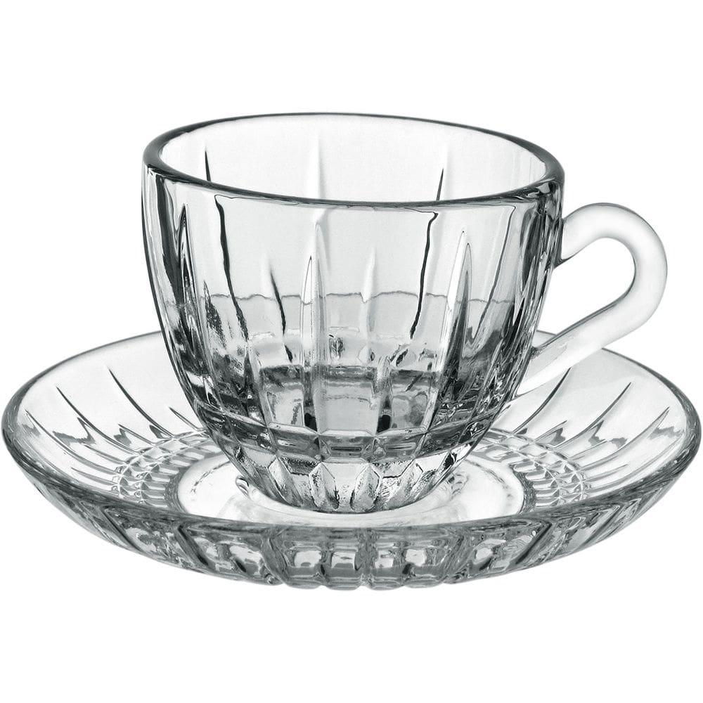 KIT 6 XICARAS DE CAFE COM PIRES HOME&CO VIDRO 35ML 10x6x5cm TRANSPARENTE