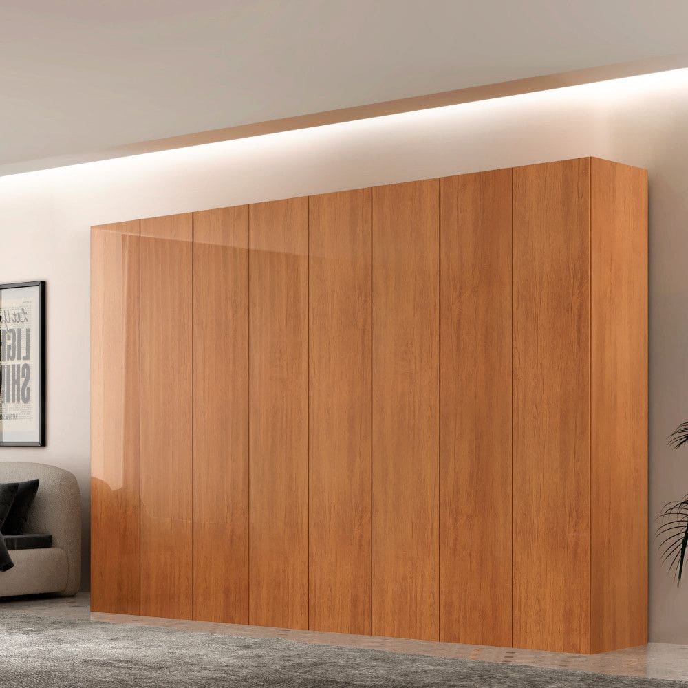 Guarda Roupa Casal Alpes MDF 8 Portas e 4 Gavetas Moderna Mobilia