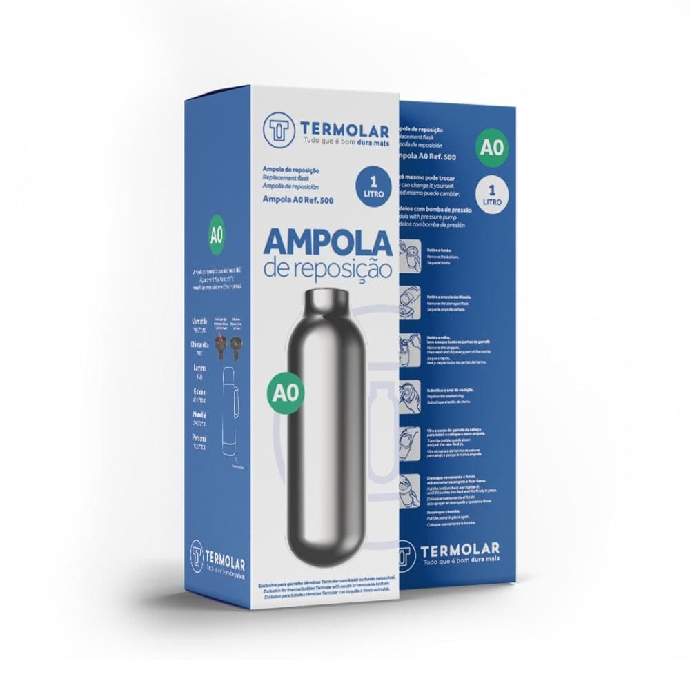 Ampola de Vidro para Garrafas Térmicas de 1L Termolar Lumina