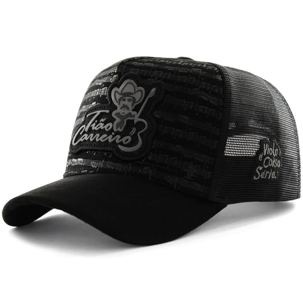 Boné Sacudido`s - Partitura - Suede Preto - Tião Carreiro
