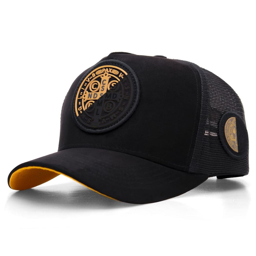 Boné Sacudido`s Medalha de São Bento - Preto - Fogo