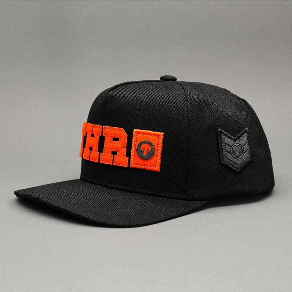 Boné Thruster Aba Reta - Preto - Laranja