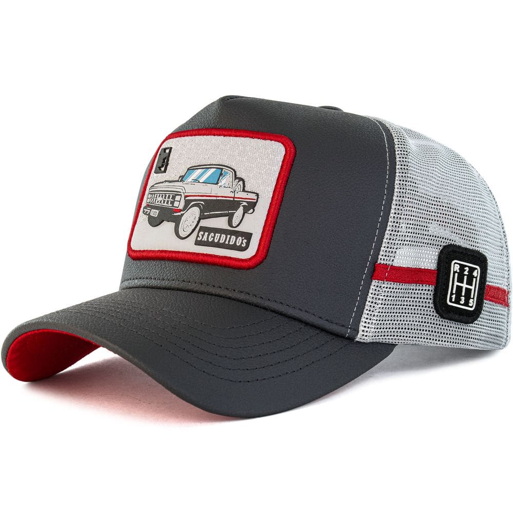 Boné Sacudido`s - F1000 - Cinza e Vermelho