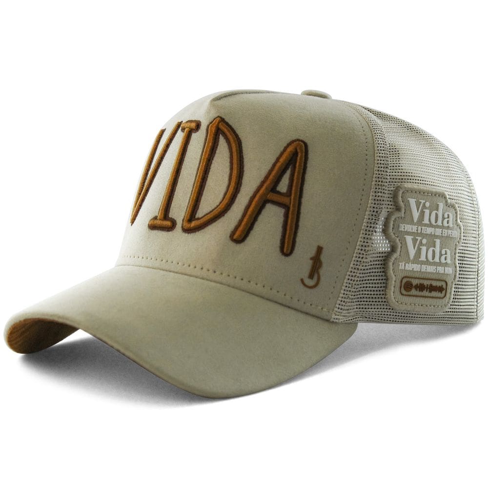 Boné Sacudido`s - Vida - Suede Bege Claro - Bruna Viola