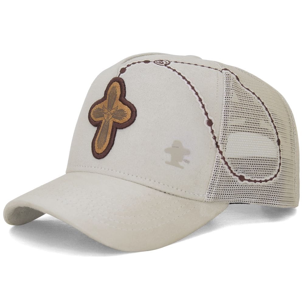 Boné Sacudido`s - Cruz - Terço - Bege