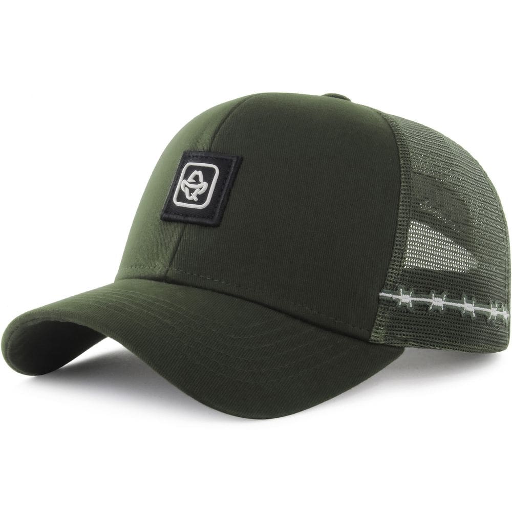 Boné Sacudido`s - Logo Estilizado - Verde Musgo - 6 Gomos