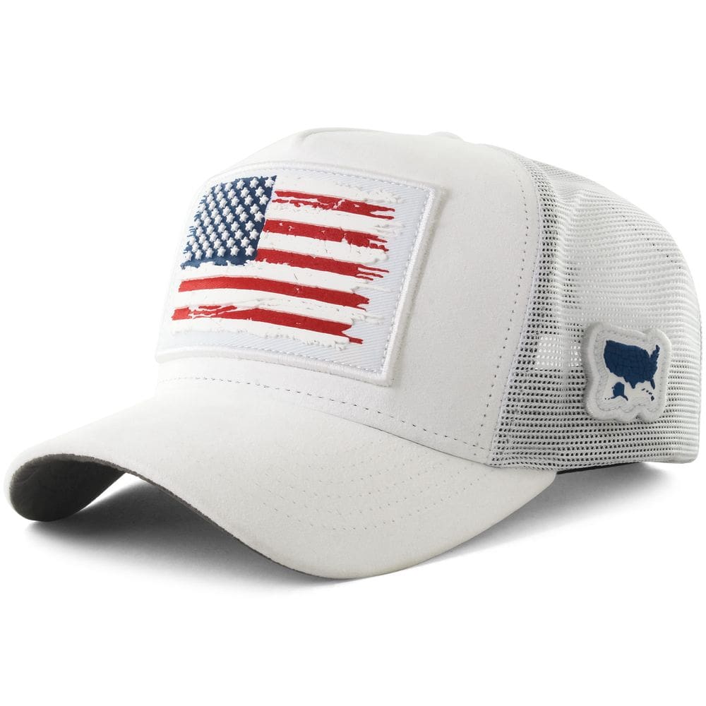 Boné Bão Nu Mundo - Estados Unidos - Suede Branco
