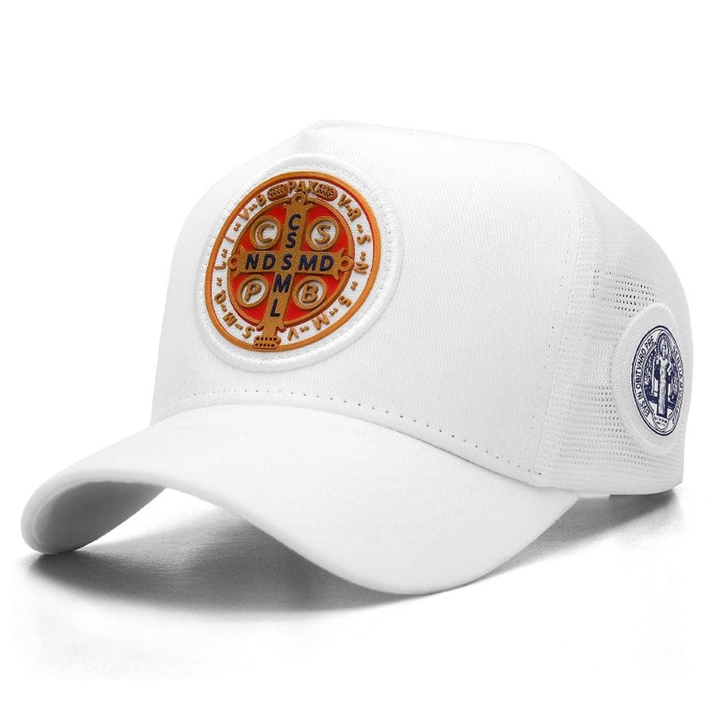 Boné Sacudido`s Medalha de São Bento - Branco