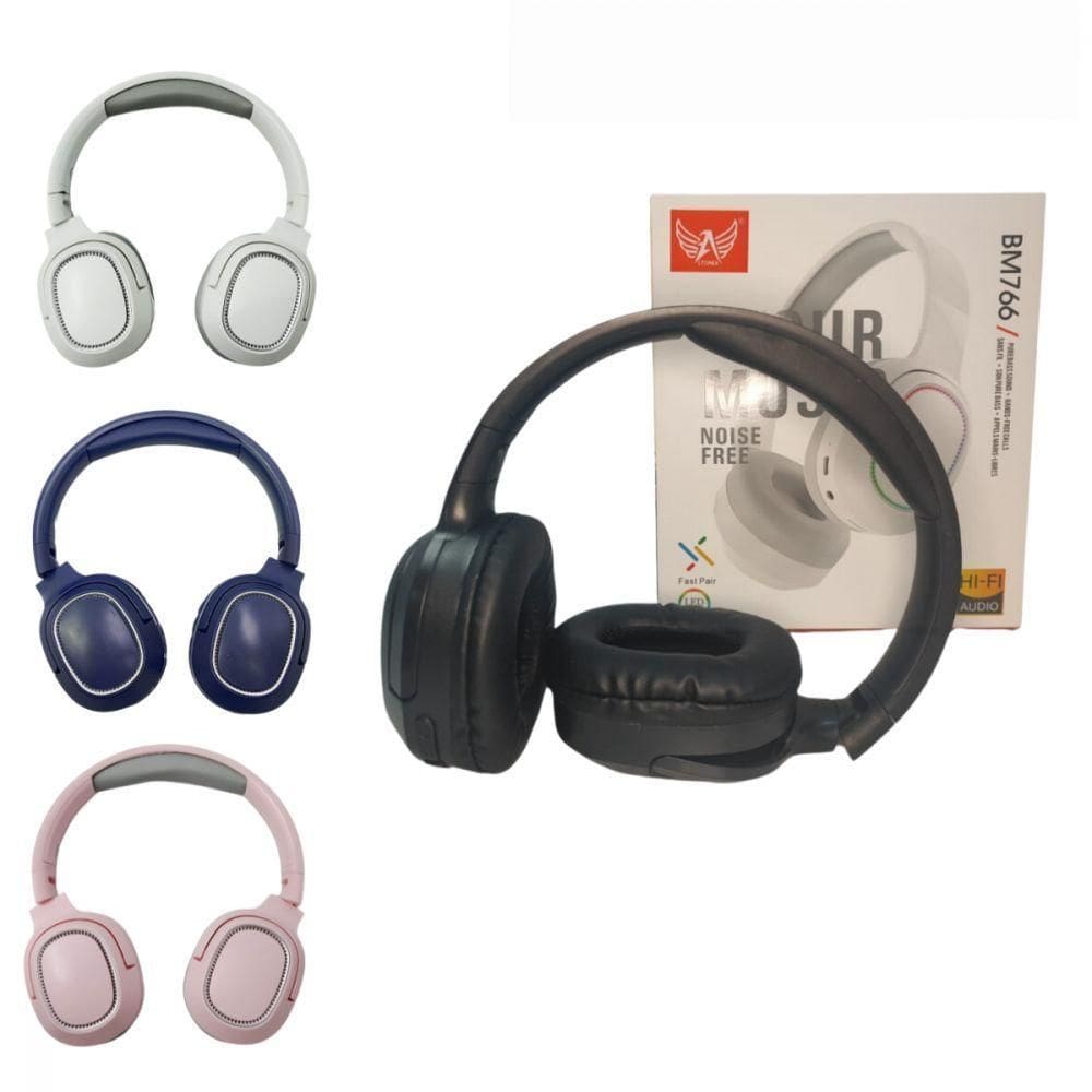 Fone De Ouvido Headphone Bluetooth Led Rgb Noise Free