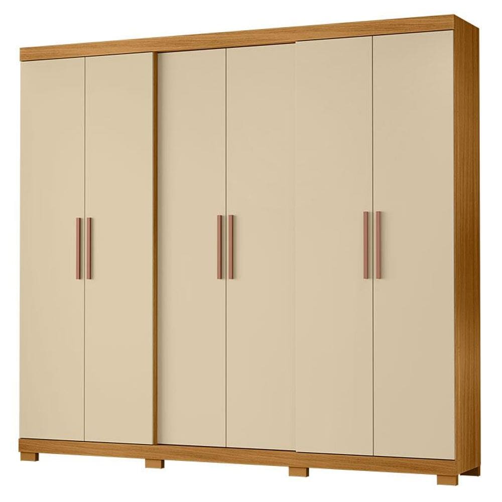 Guarda Roupa Casal San Diego Carvalho Americano Off White - Incorplac