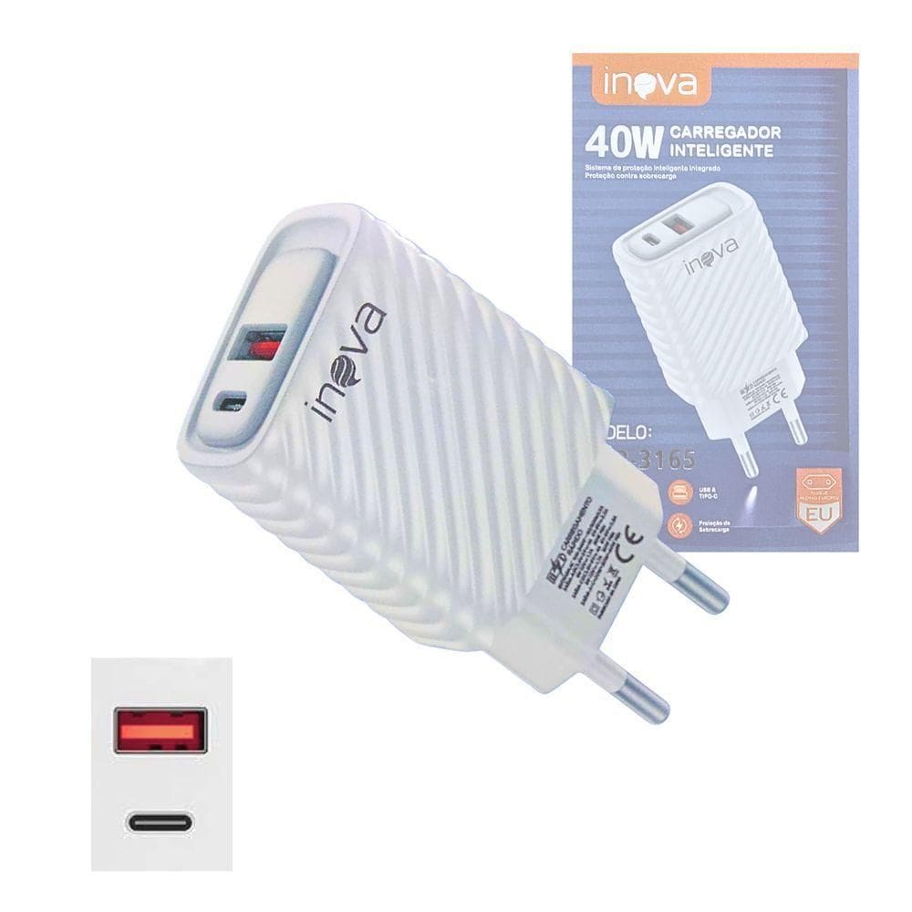 Fonte Carregador Inteligente 40w Com Porta Usb