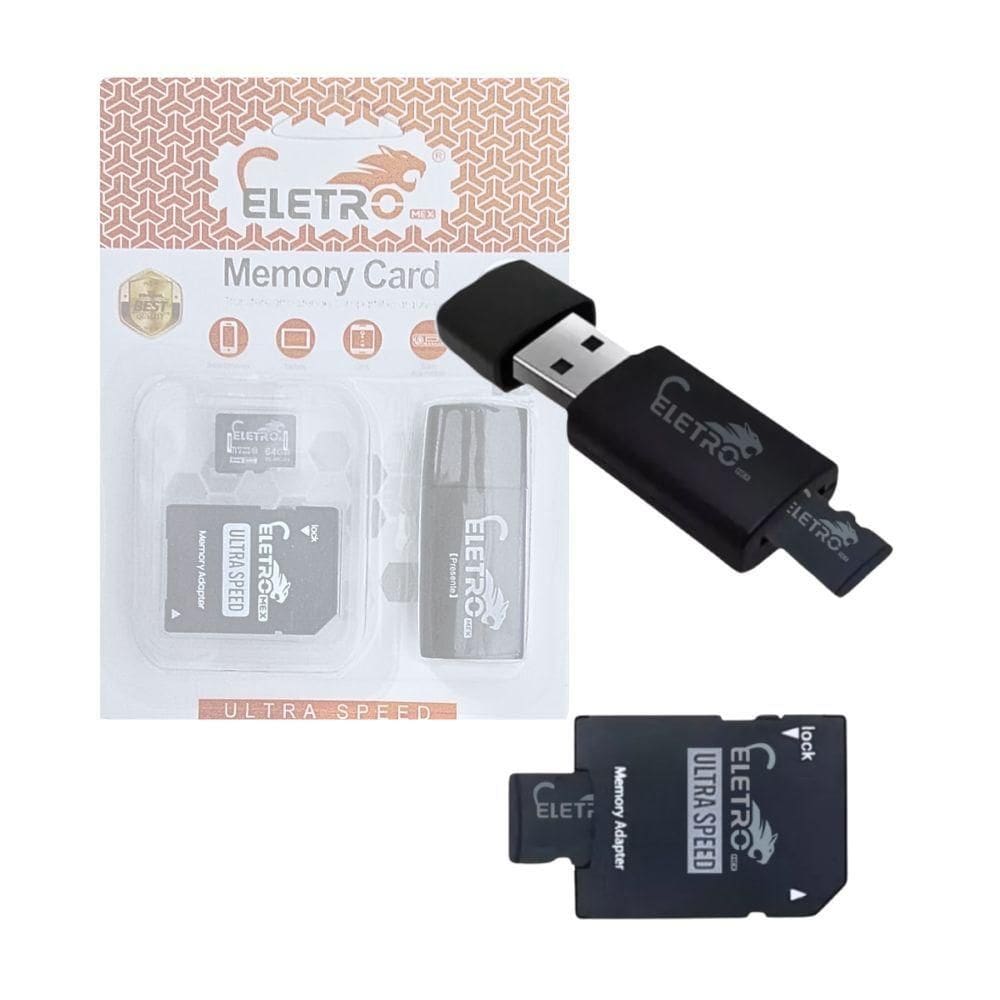 Cartão De Memória 64gb Alta Velocidade Com Adaptador