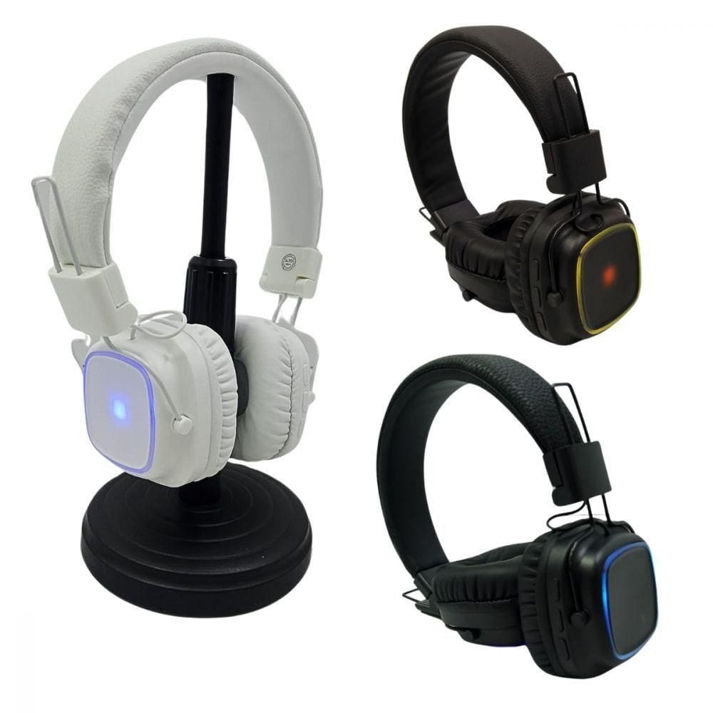 Fone De Ouvido Headphone Bluetooth Led Rgb Stereo