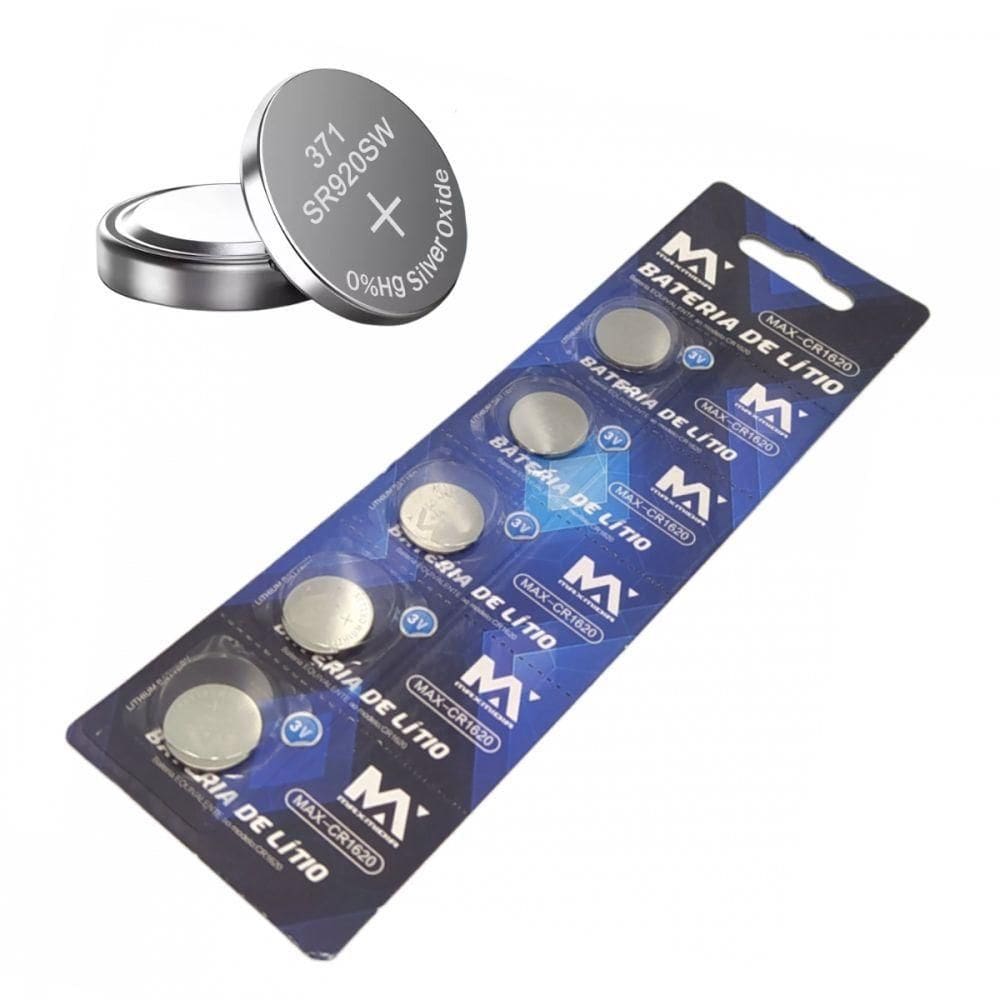Cartela Com 5 Unidades De Bateria Sr920 Litio 1.5v
