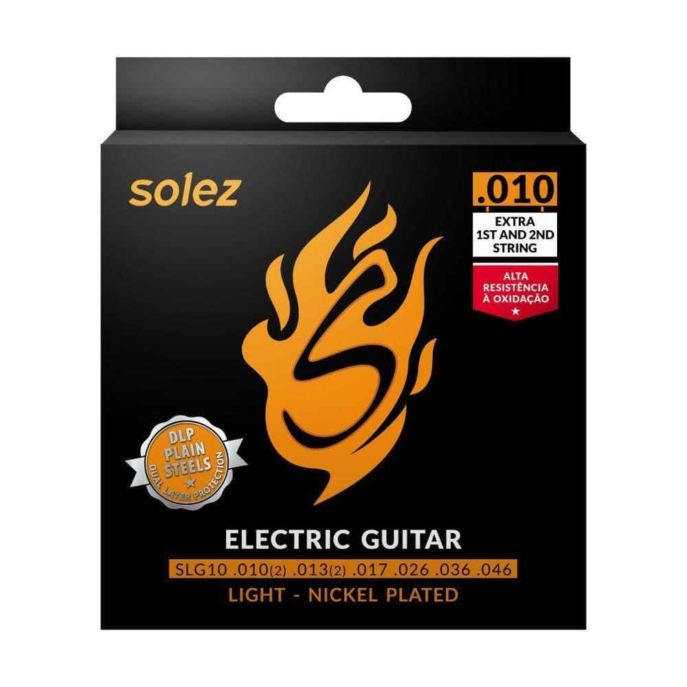 Encordoamento Para Guitarra Slg10 .010 Solez