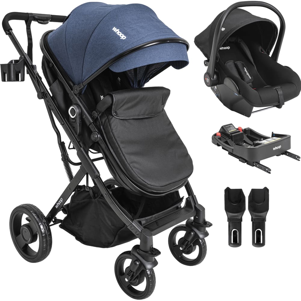 Carrinho de Bebe Bebe Conforto Colinho Base ISOFIX Kiddo Vox II Marinho