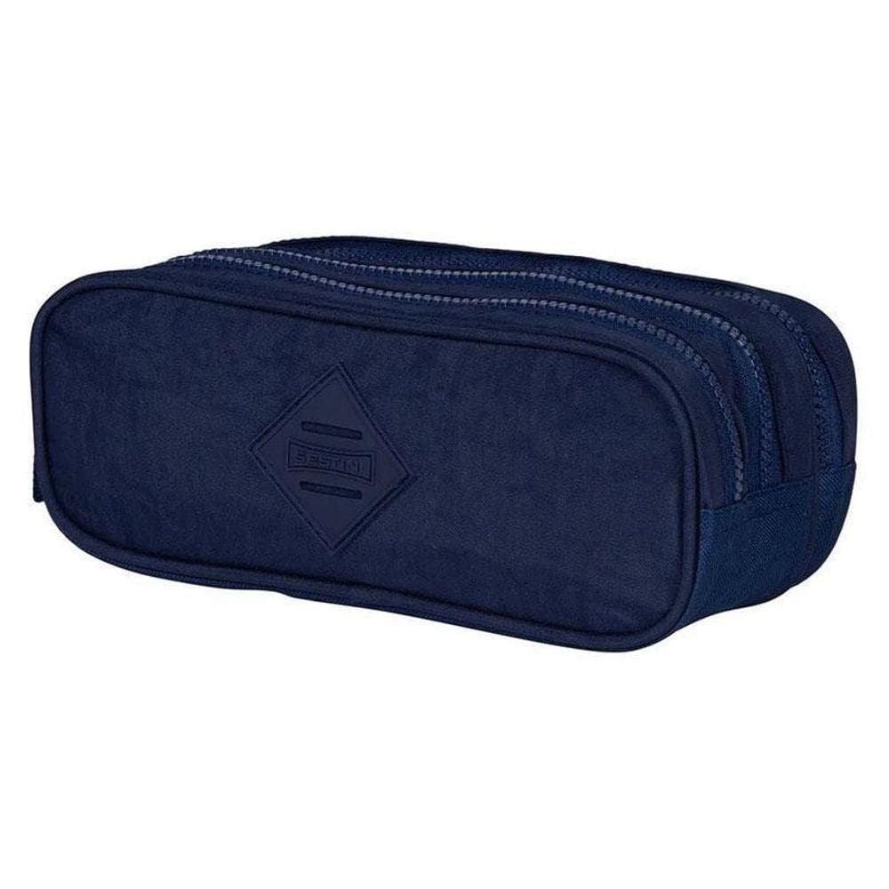 Estojo Escolar Infantil Triplo Crinkle 7572604 Azul - Sestini