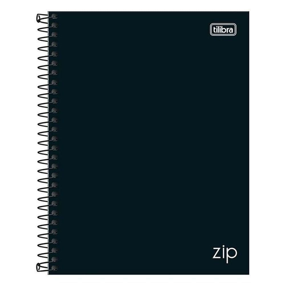 Caderno Espiral Universitário Zip 10 Matérias 160 Folhas Preto - Tilibra