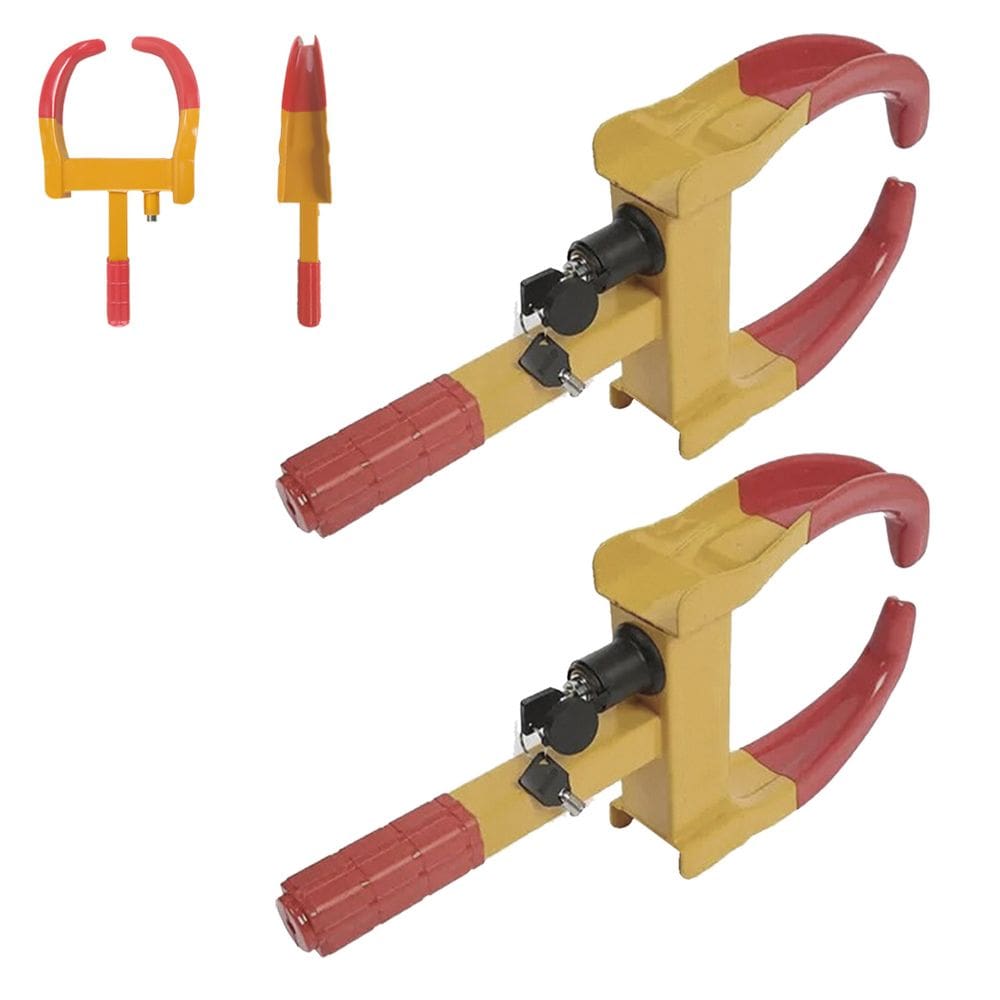 Trava de Pneu Universal Kit 2 Uni Bloqueador De Roda Moto Carro Antifurto Seguranca Roubo Reboque Veiculo Auto