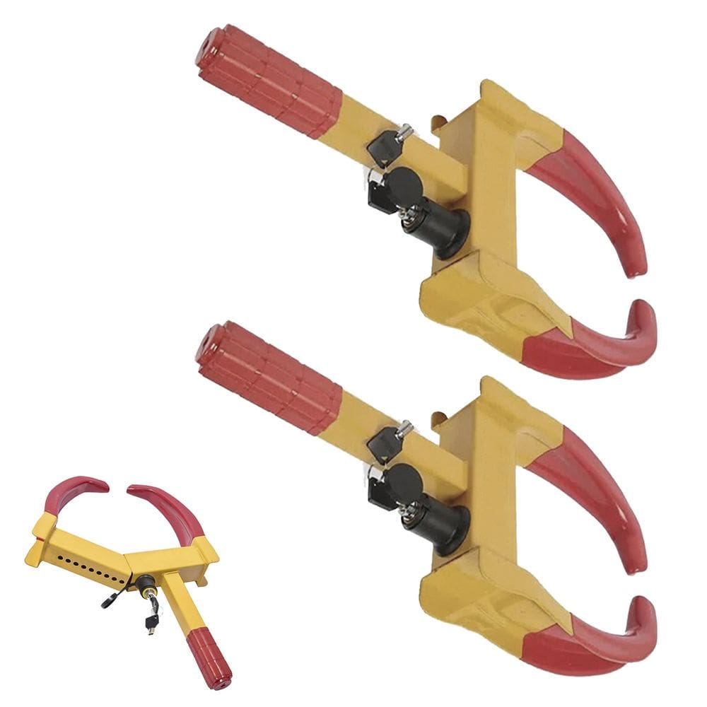 Trava de Pneu Universal Kit 2 Uni Bloqueador De Roda Moto Carro Antifurto Seguranca Roubo Reboque Auto Veiculo