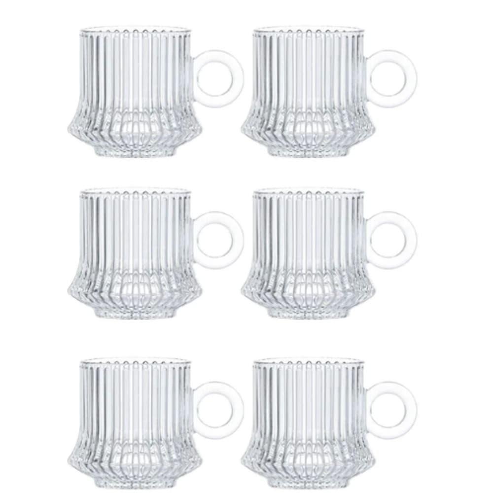 Jogo De 6 Xícaras Para Café 85ml Robusta Lines Em Casa tem