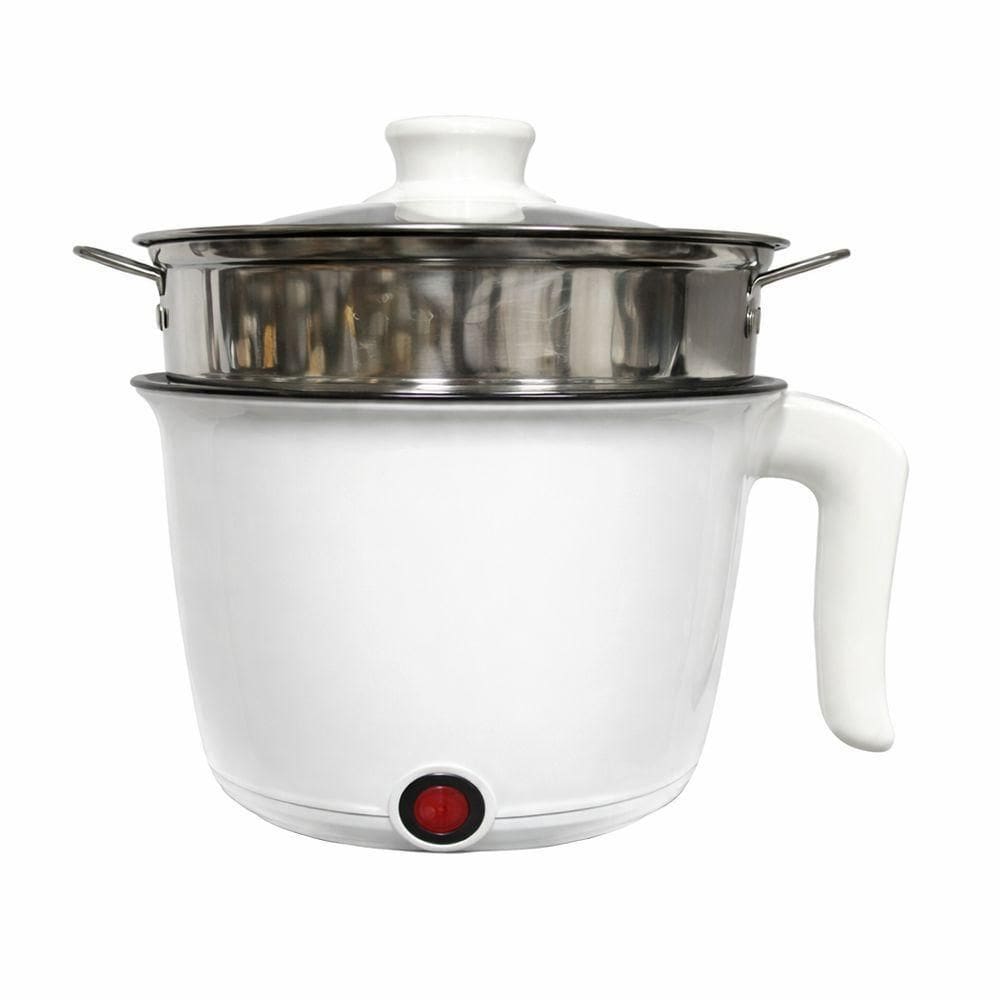 Panela Elétrica Multifuncional Compacta Inox Com Vapor 110V Branco