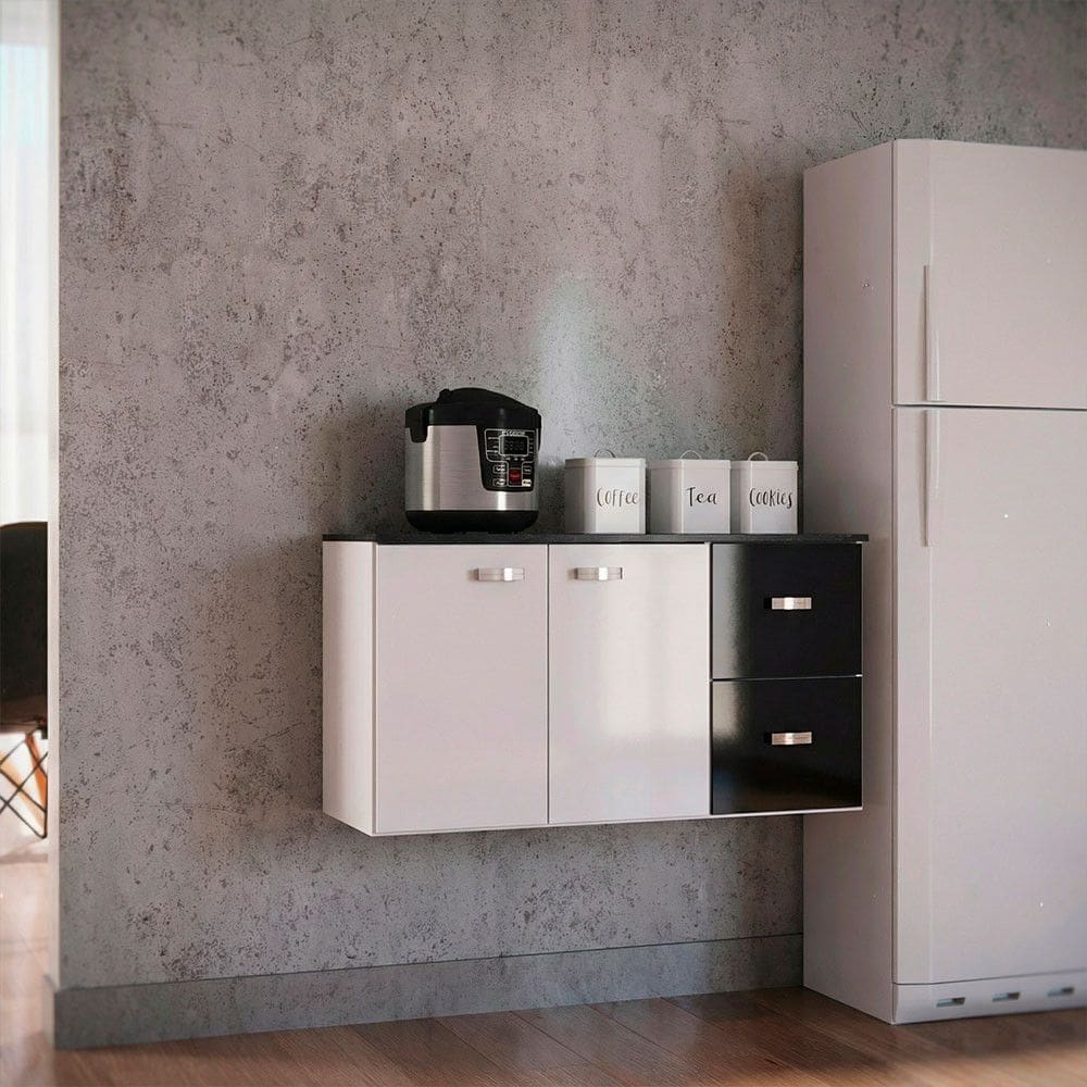 Balcao com Tampo Suspenso para Cozinha Julia Poquema