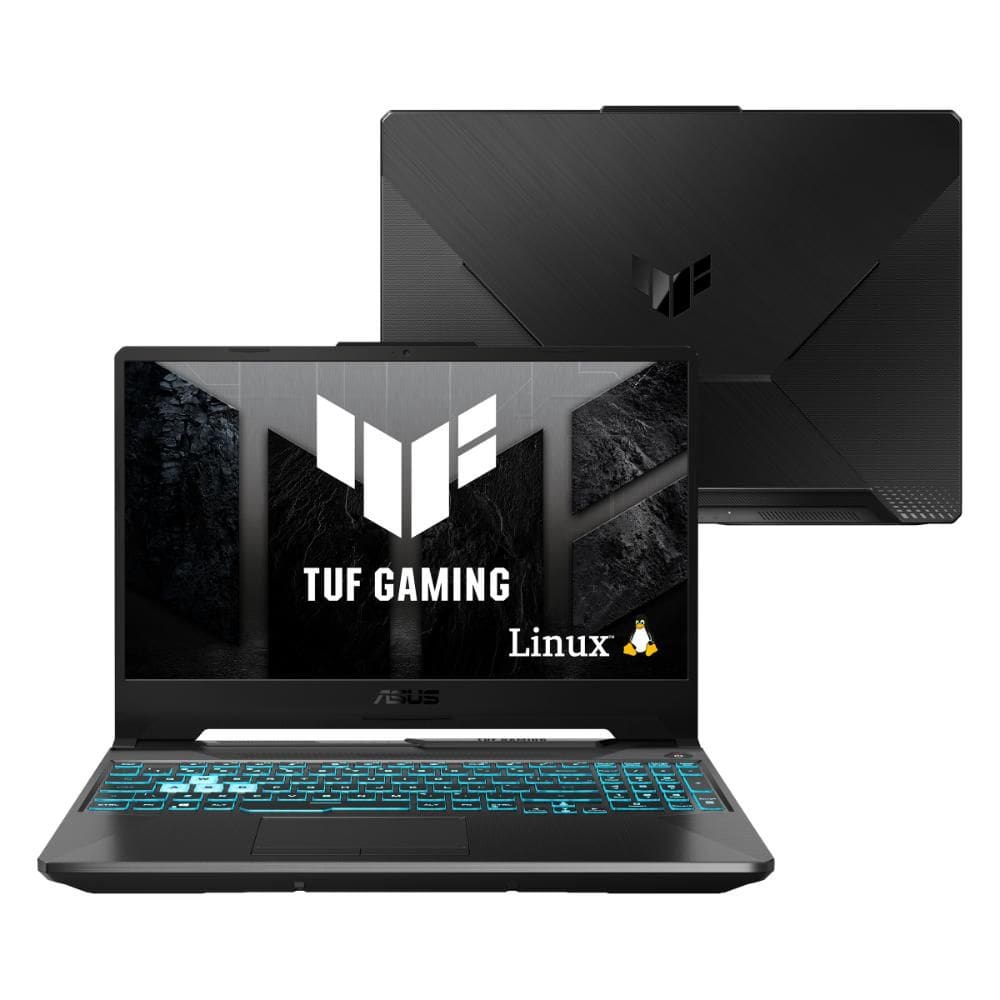 Notebook ASUS TUF Gaming A15 FA506NCG NVIDIA RTX3050 RYZEN 7 16GB RAM 512GB SSD Linux KeepOS Tela 15.6” FHD 144Hz Black - HN298