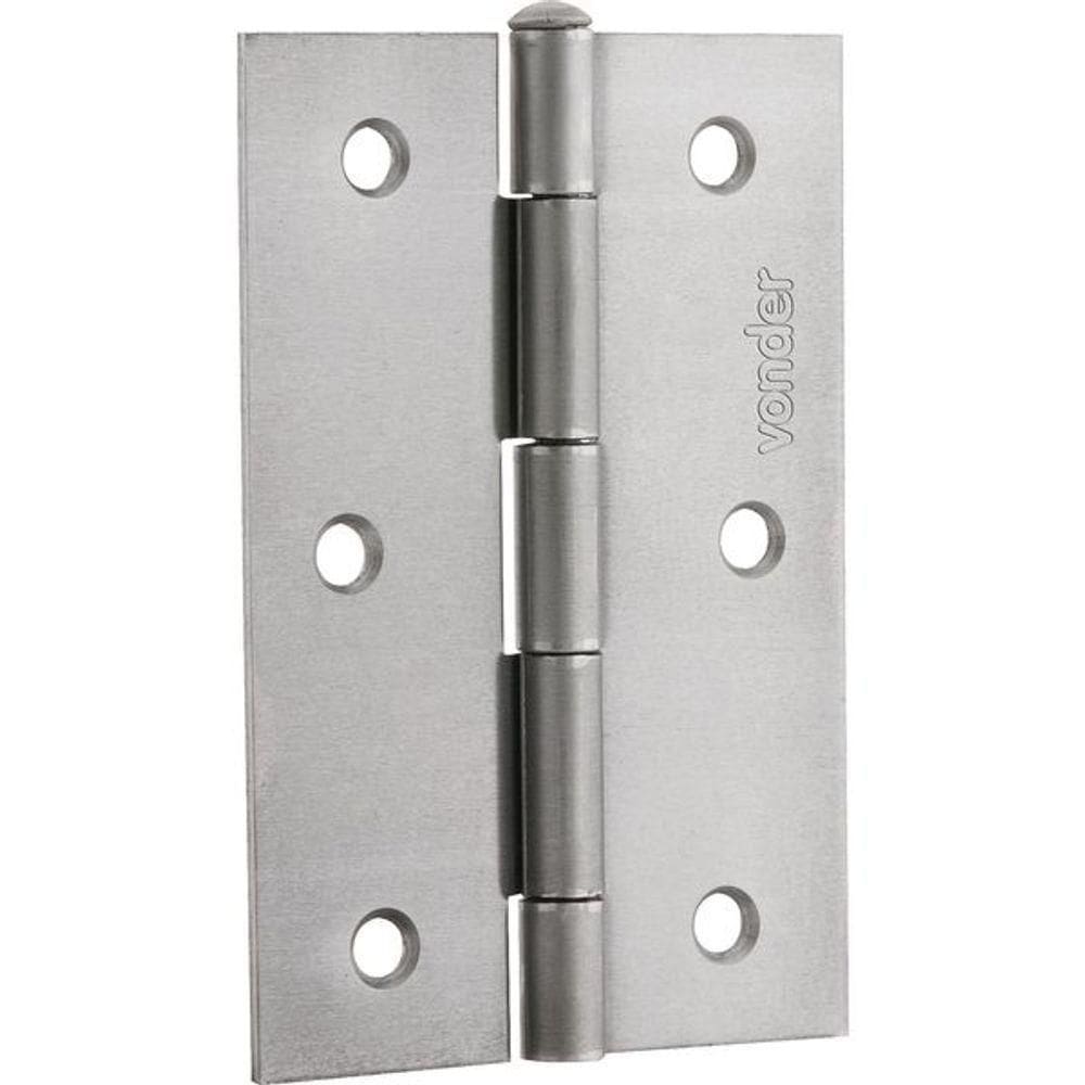 Dobradiça Para Porta 2.1/2” Aço Carbono Polido Vonder
