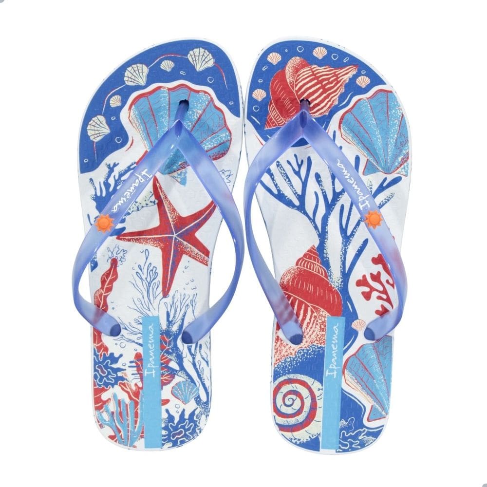 Chinelo Ipanema Sem Igual Branco/Azul/Vermelho