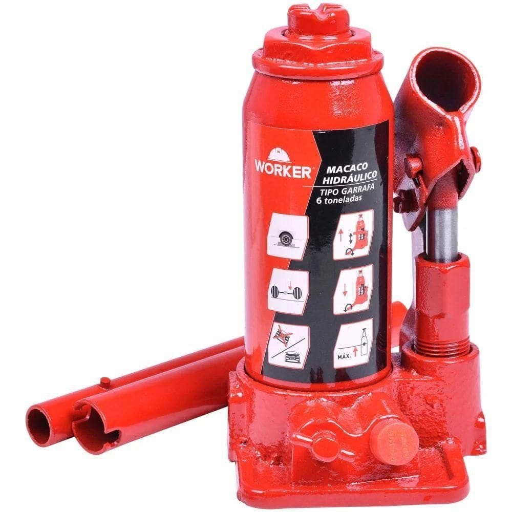 Macaco Hidráulico Garrafa 6 Toneladas 200-405mm Worker